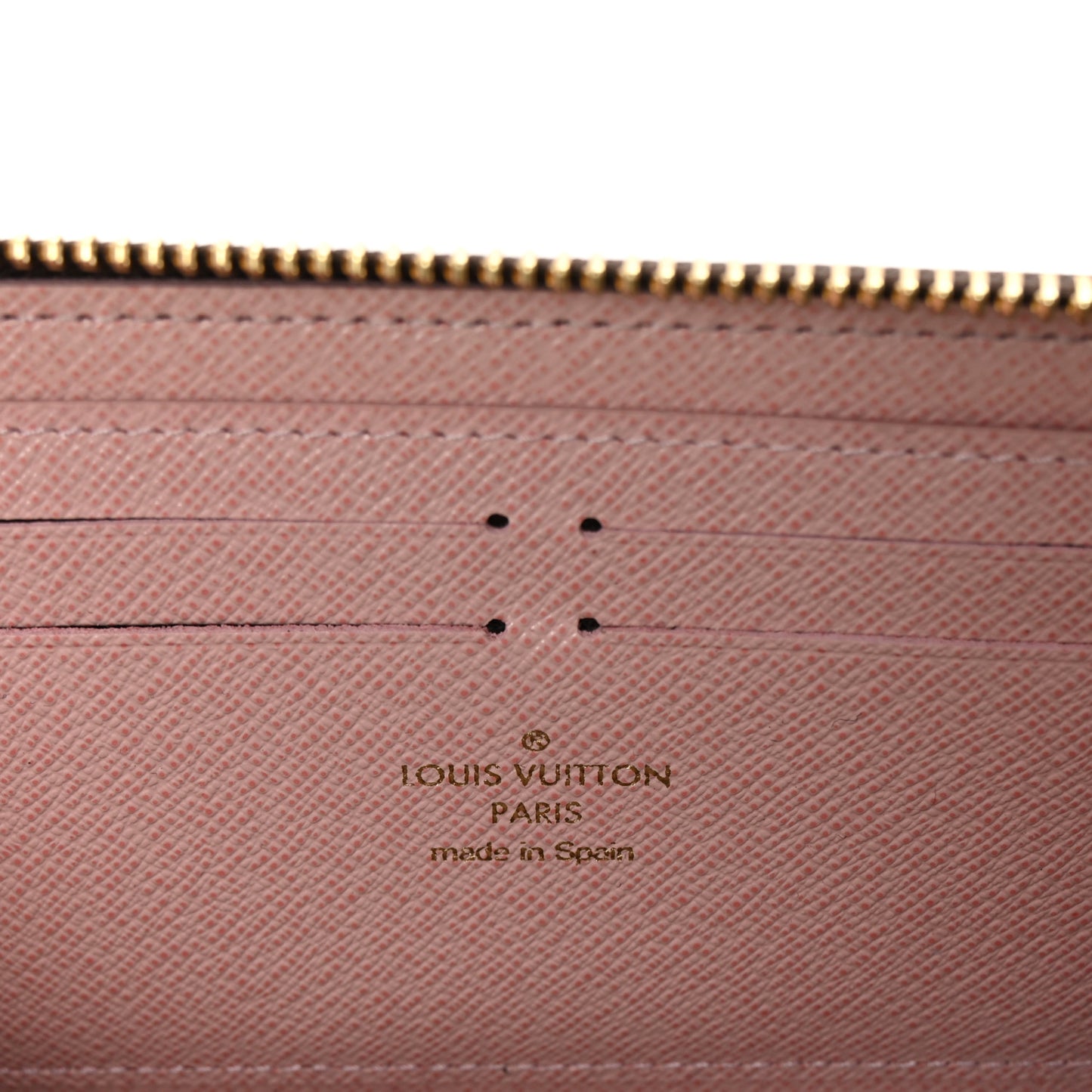Damier Ebene Clemence Wallet Rose Ballerine