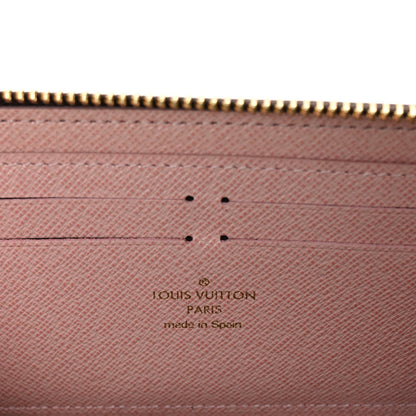 Louis Vuitton Damier Ebene Clemence Wallet Rose Ballerine 6 of 6