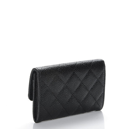 Chanel Caviar Quilted Flap Card Holder Black 3 of 9
