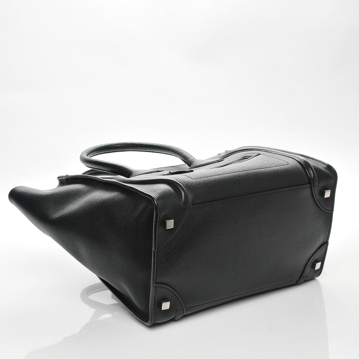 Drummed Calfskin Mini Luggage Black