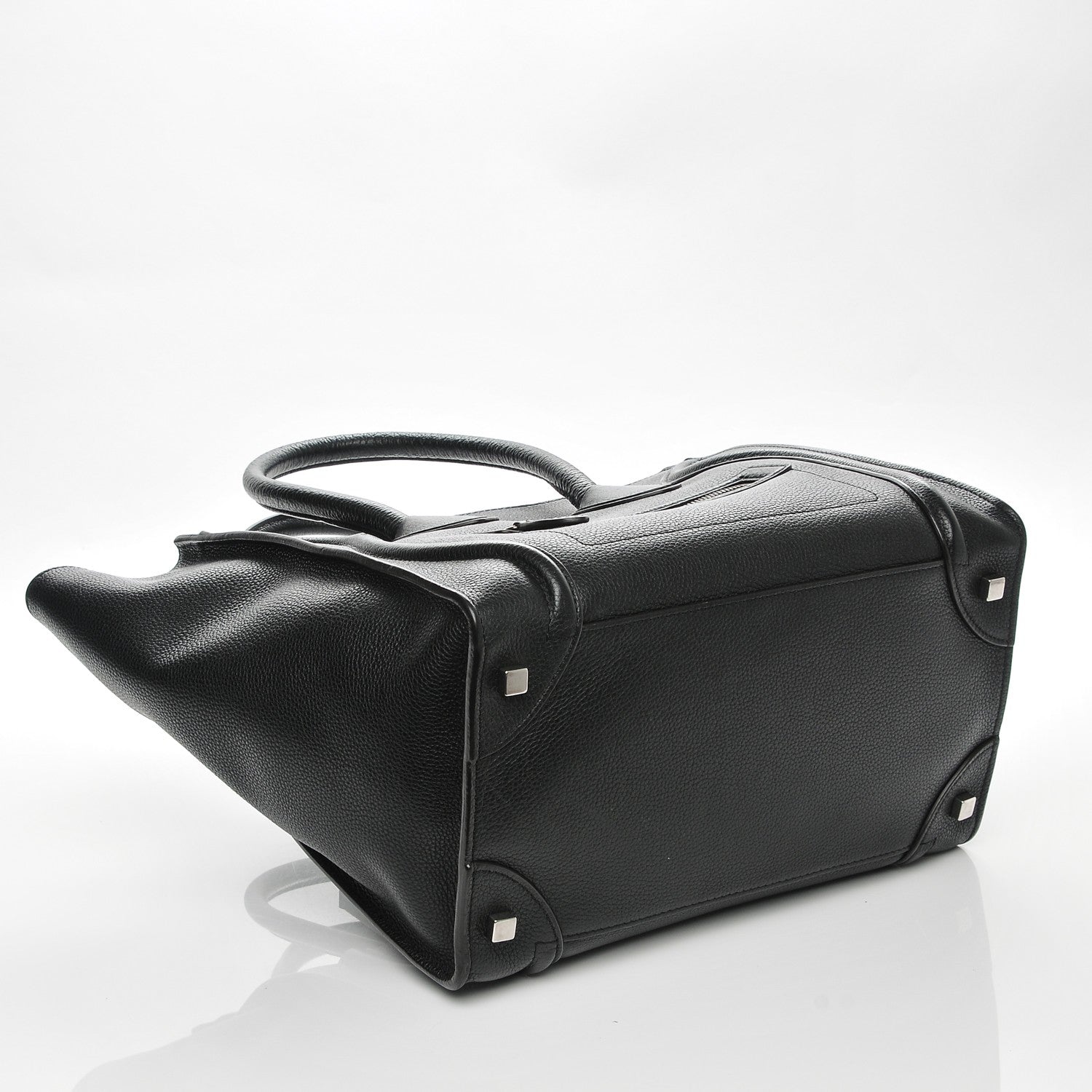 Celine Drummed Calfskin Mini Luggage Black 4 of 6