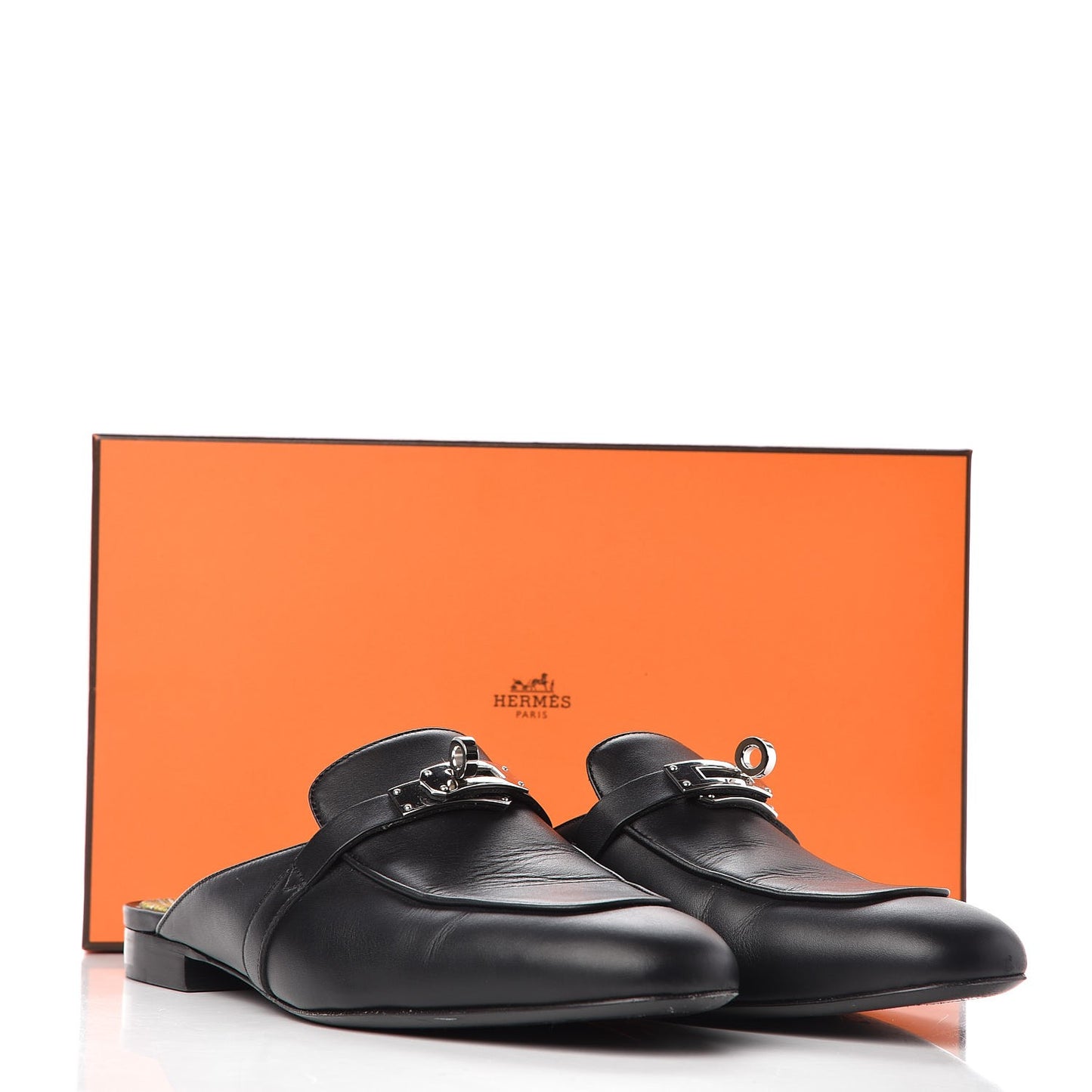 Calfskin Oz Mules 39 Black