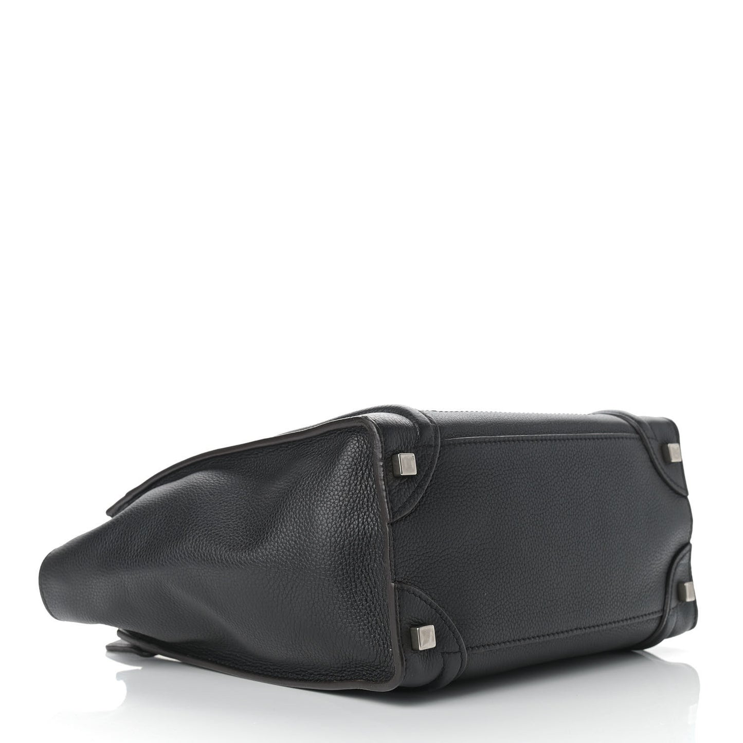 Drummed Calfskin Micro Luggage Black