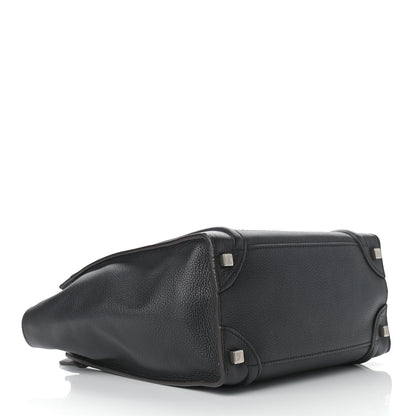 Celine Drummed Calfskin Micro Luggage Black 4 of 11