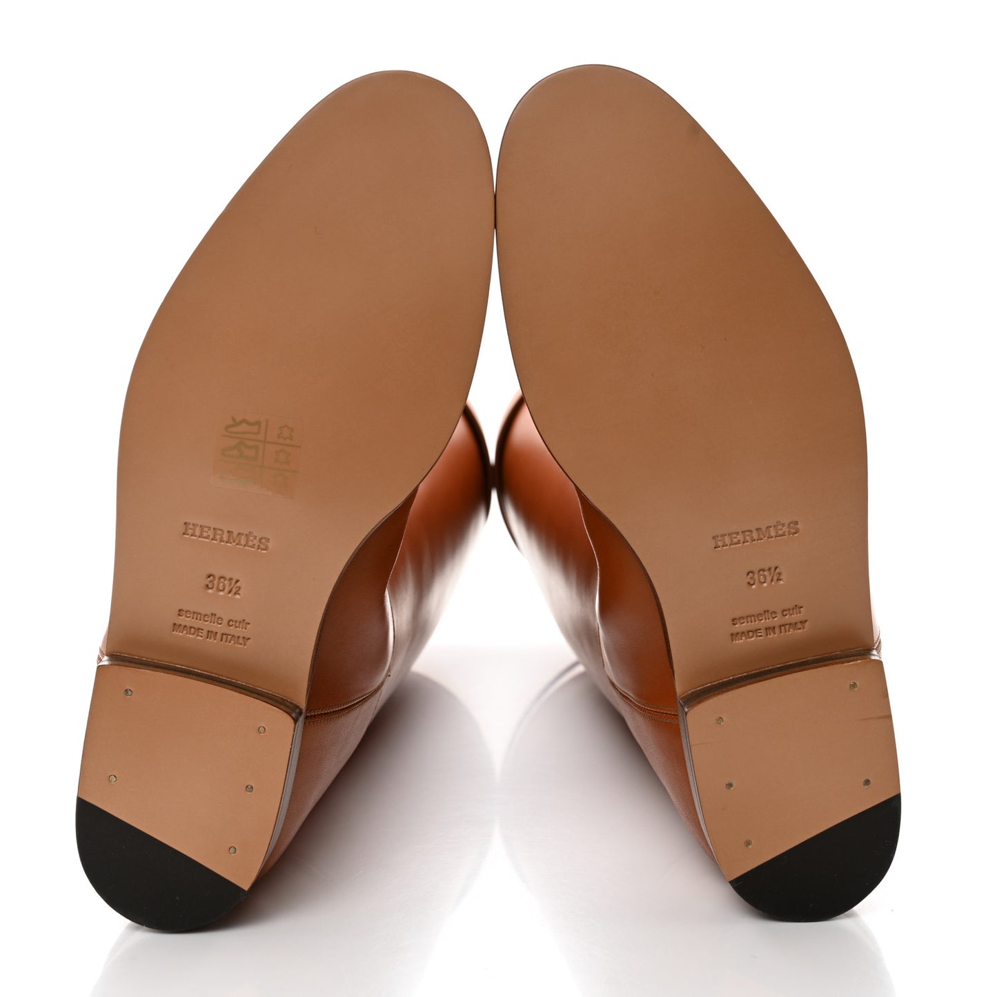 Heritage Calfskin Kelly Jumping Boots 36.5 Naturel