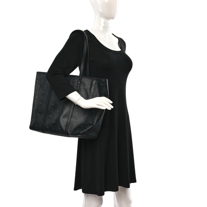 MCM Visetos Toni Shopper Tote Black 2 of 17