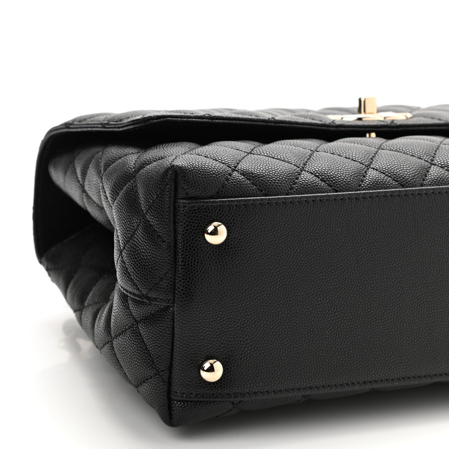 Chanel Caviar Quilted Small Coco Handle Flap Black 10 of 11