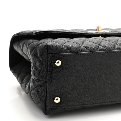 Chanel Caviar Quilted Small Coco Handle Flap Black 10 of 11