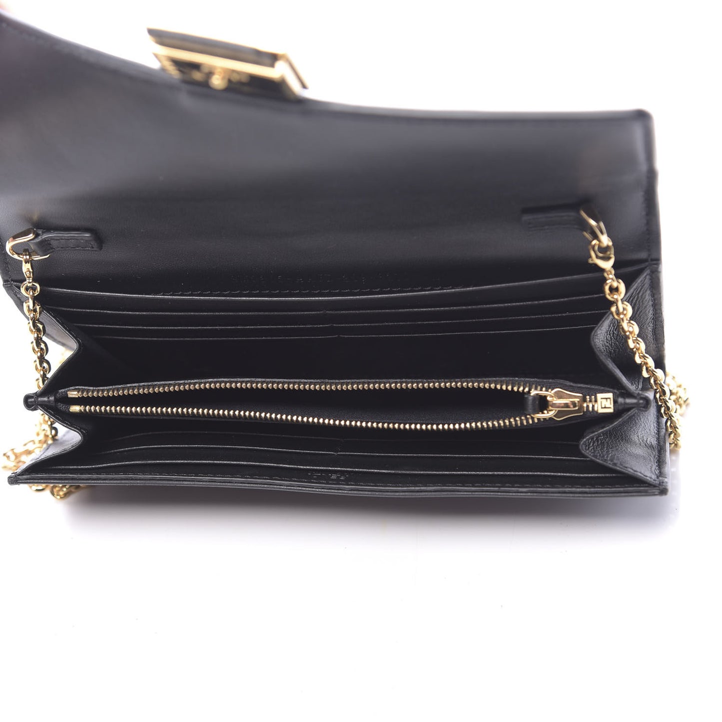 Nappa Matisse FF Embossed Continental Wallet On Chain Black