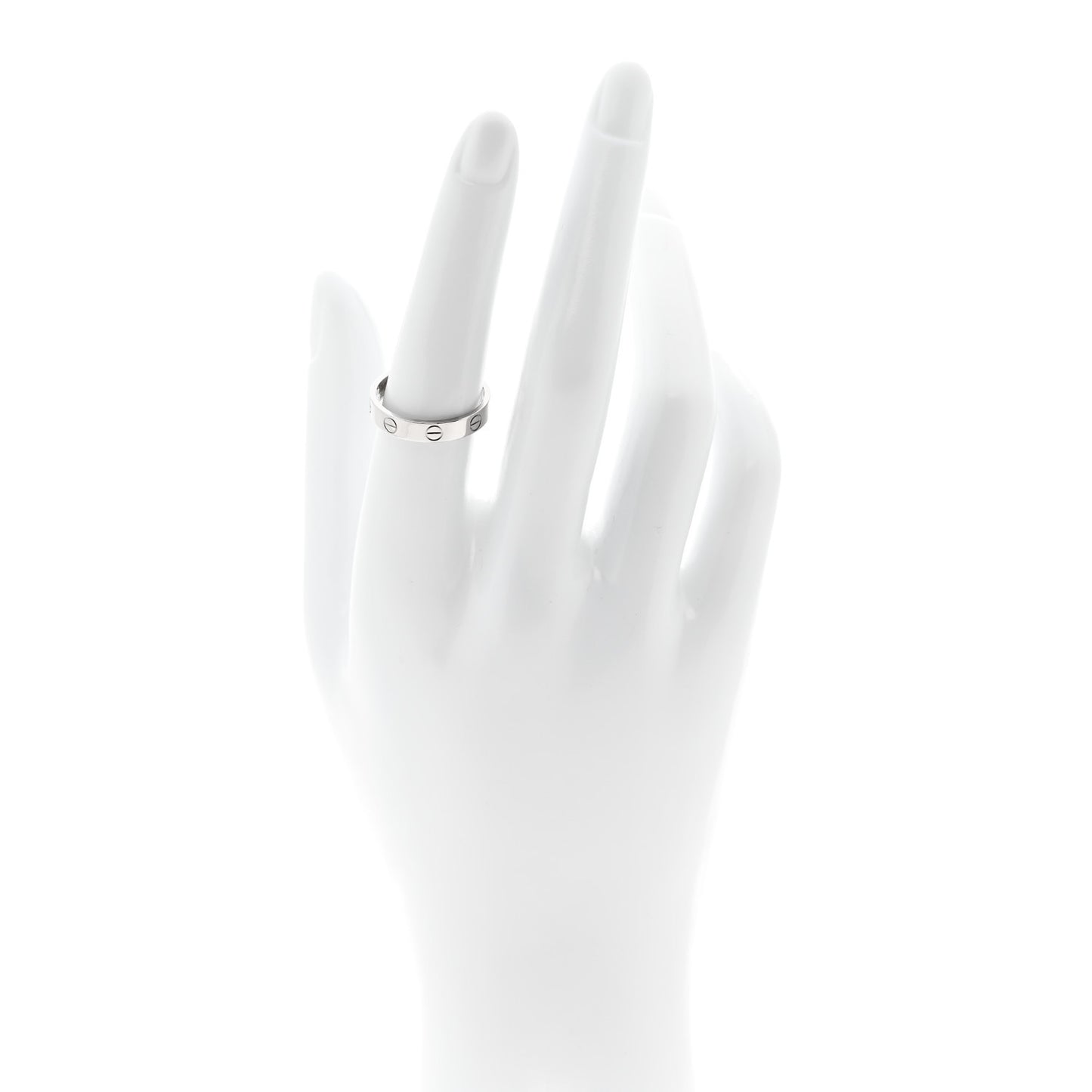 18K White Gold 3.5mm LOVE Wedding Band Ring 54 7