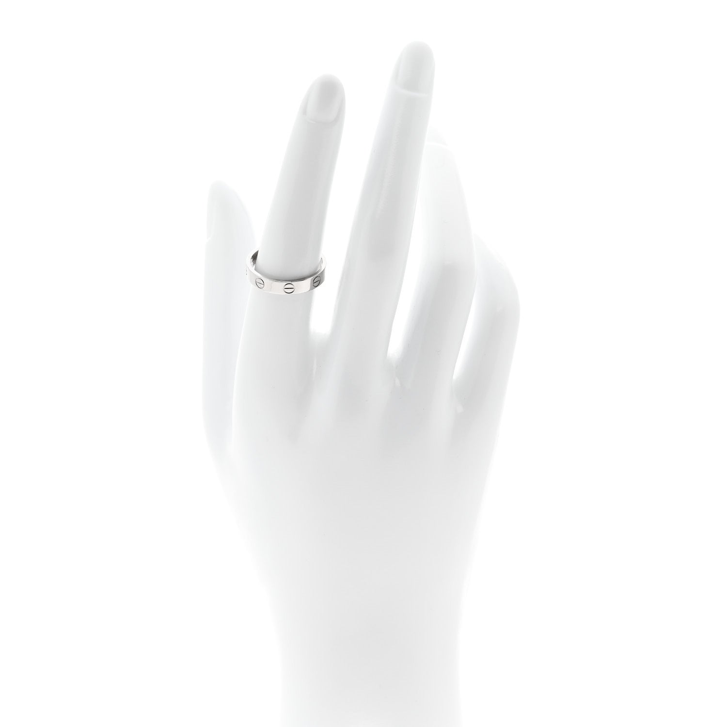 Cartier 18K White Gold 3.5mm LOVE Wedding Band Ring 54 7 2 of 4