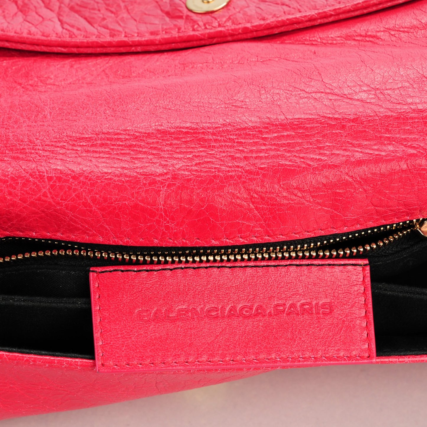 Agneau Giant 12 Rose Gold Hardware Envelope Clutch Rose Thulian