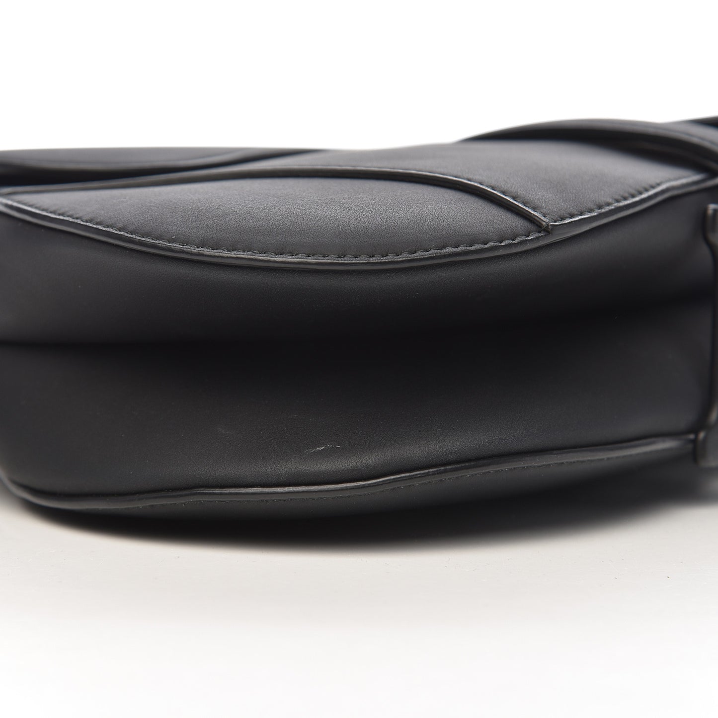Ultra Matte Calfskin Saddle Bag Black