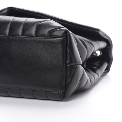 Saint Laurent Calfskin Y Quilted Monogram Medium Loulou Chain Satchel Black 10 of 15