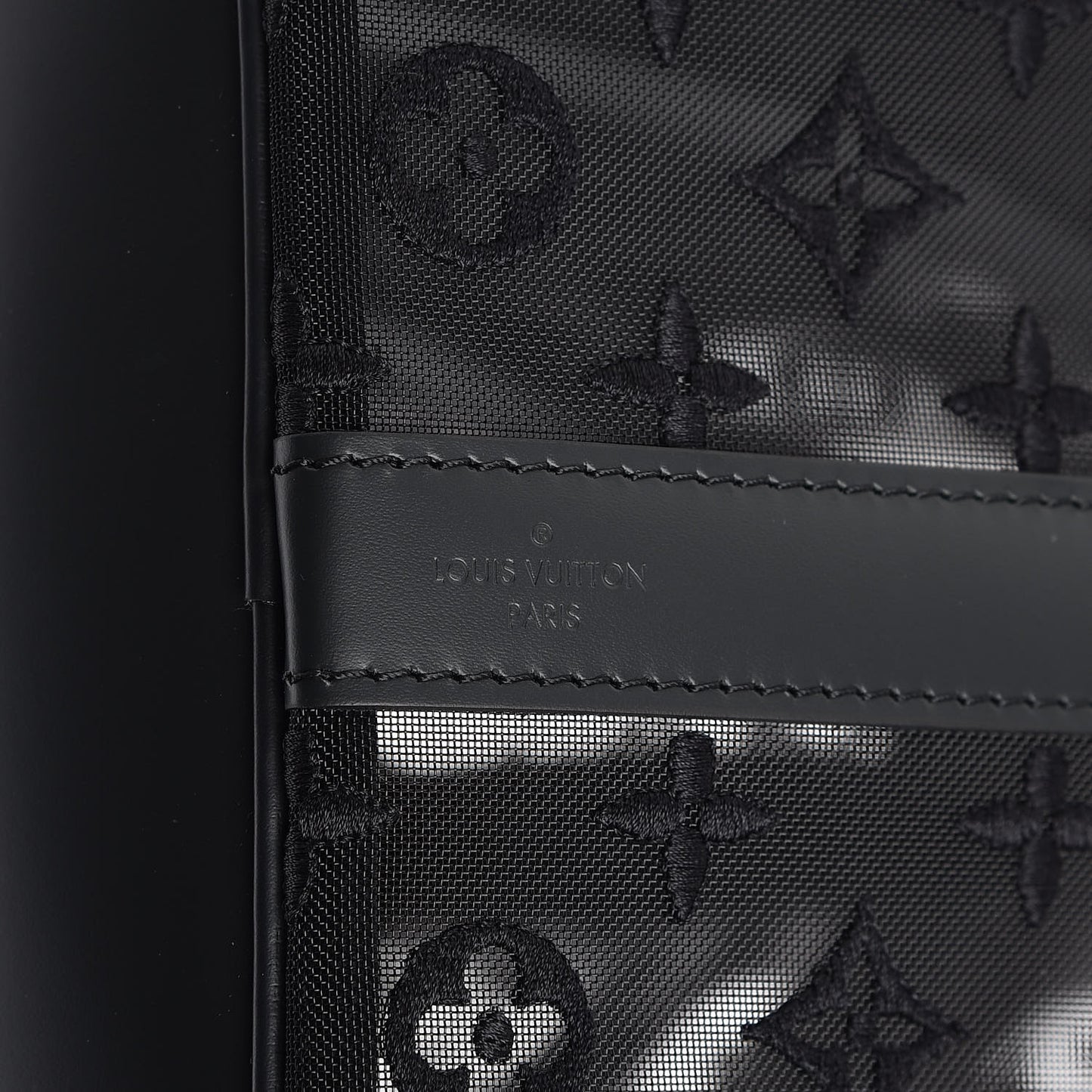 Monogram See Through Keepall Bandouliere 50 Black