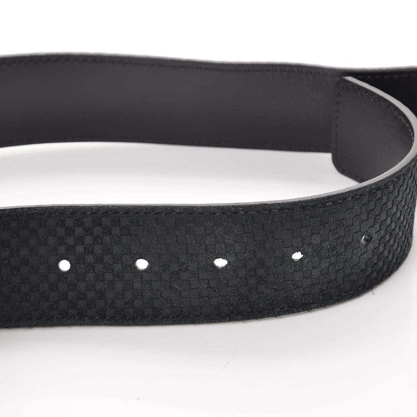Suede Calfskin Mini Damier 40mm LV Initiales Belt 90 36 Black