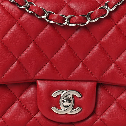 Chanel Lambskin Quilted Mini Square Flap Red 8 of 11