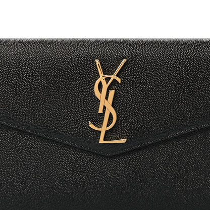 Saint Laurent Grain De Poudre Uptown Pouch Black 8 of 9