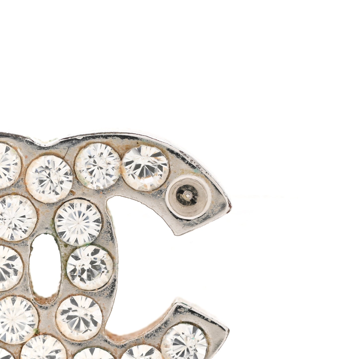 Crystal CC Earrings Silver