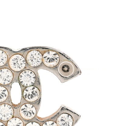 Chanel Crystal CC Earrings Silver 5 of 9