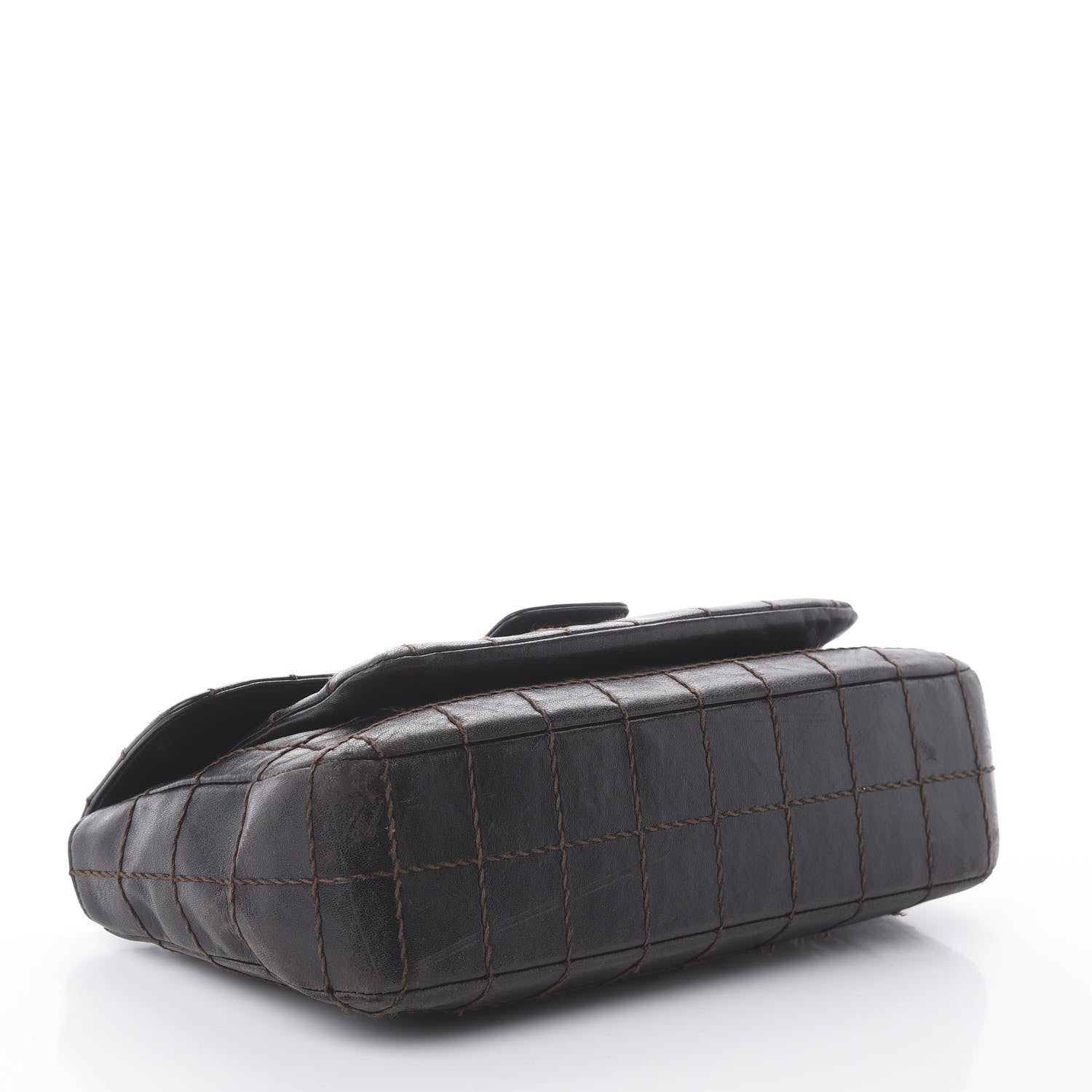 Chanel Lambskin Stitched Chocolate Bar Single Flap Brown 3 of 8