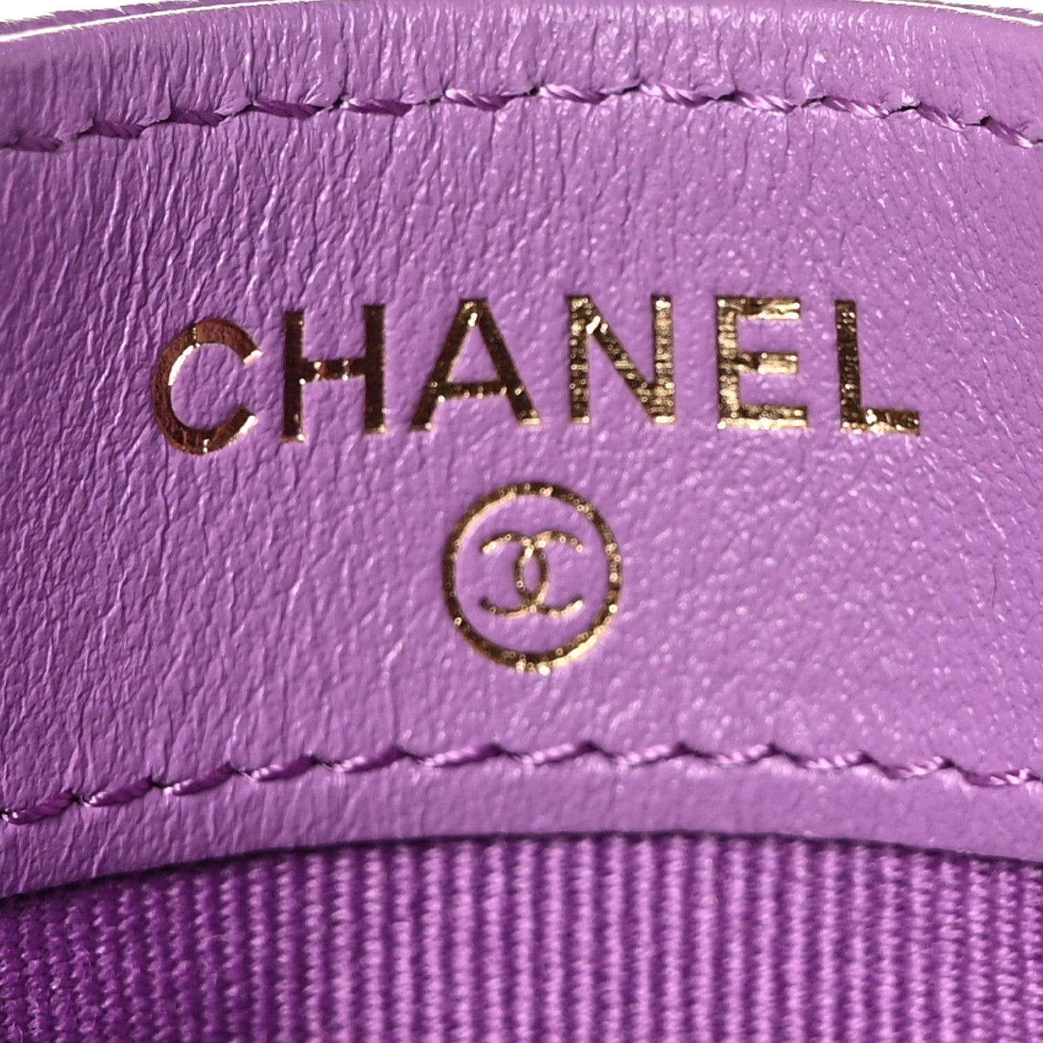Chanel Caviar Quilted Card Holder Purple 6 of 11