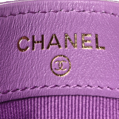 Chanel Caviar Quilted Card Holder Purple 6 of 11