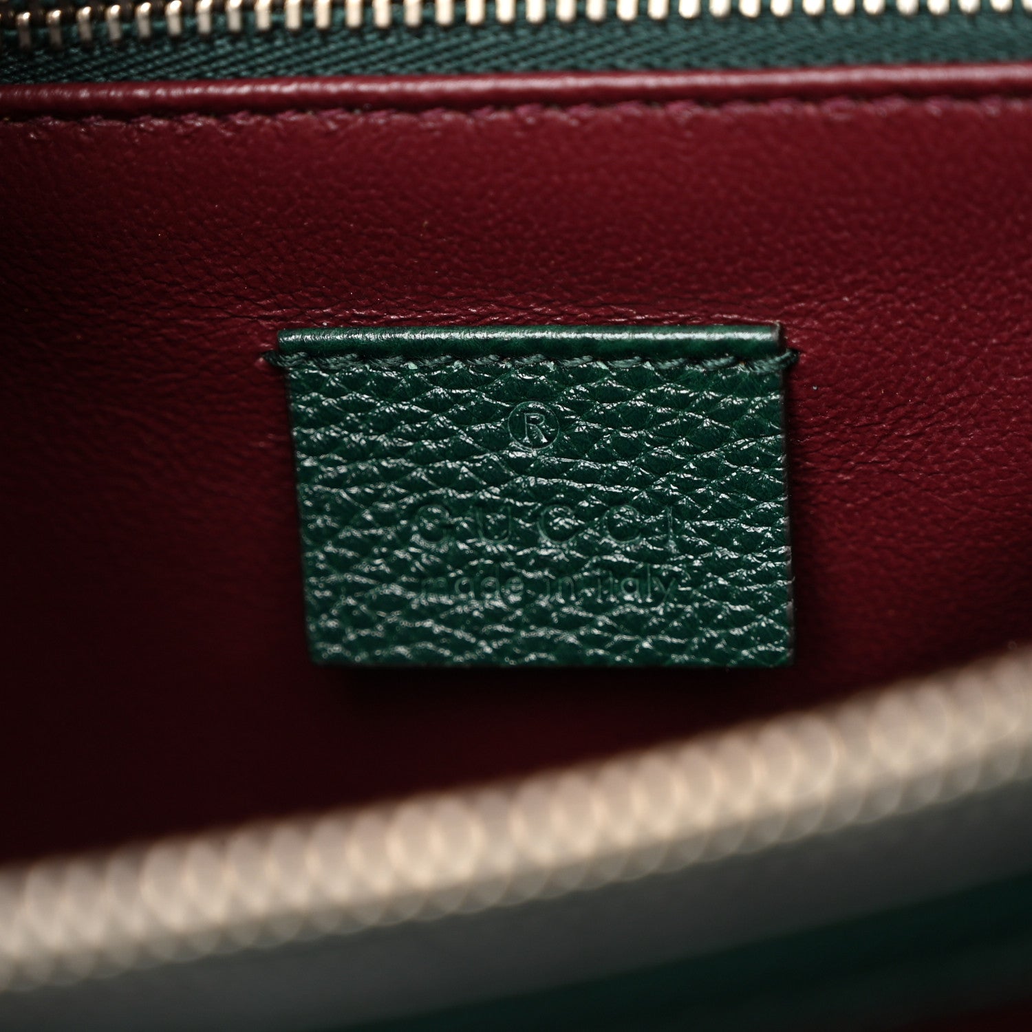 Gucci Grainy Calfskin Small Zumi Top Handle Bag Vintage Green 7 of 11