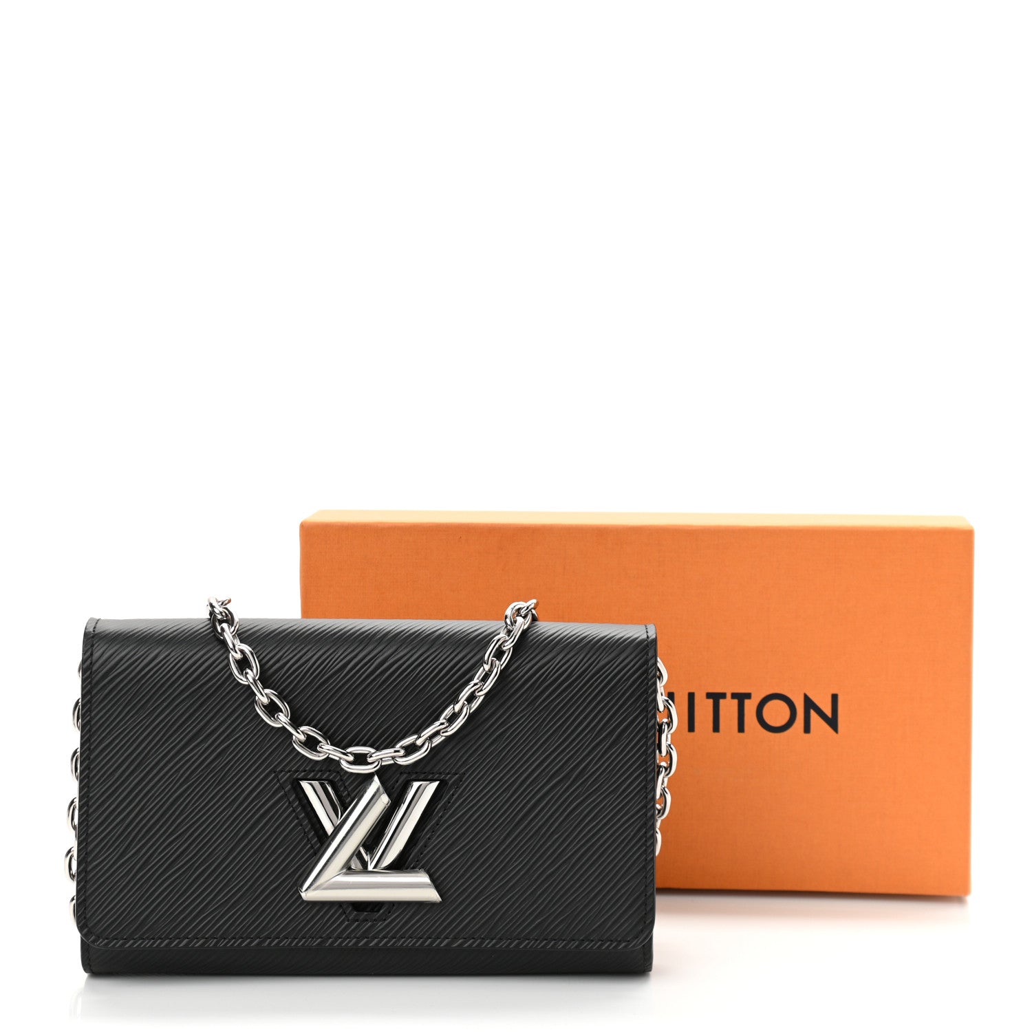 Louis Vuitton Epi Twist Chain Wallet Black 10 of 10