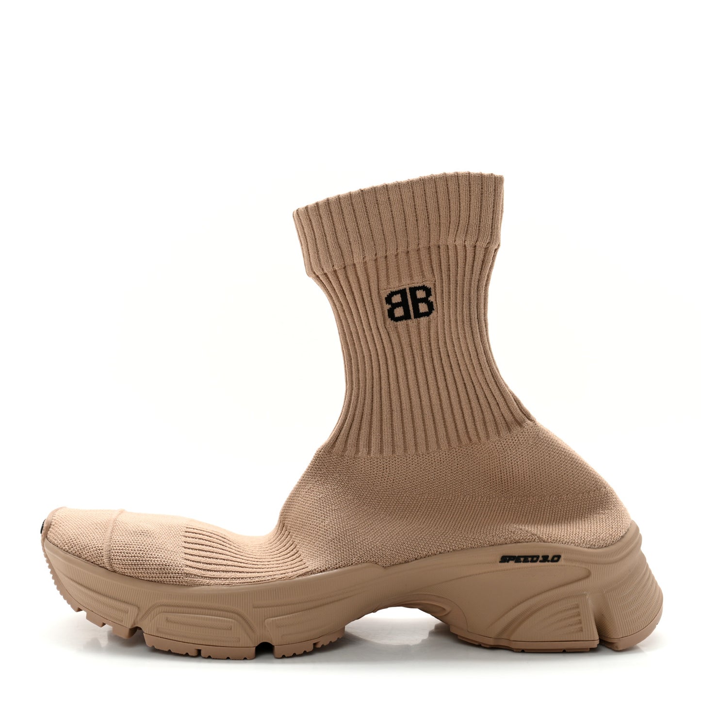 Technical Ribbed 3D Recycled Knit Womens Speed 3.0 Sneakers 38 Monocolor Beige