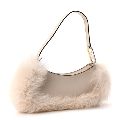 Fendi Fox Fur Vitello Fendi O'Lock Swing Camelia 2 of 10