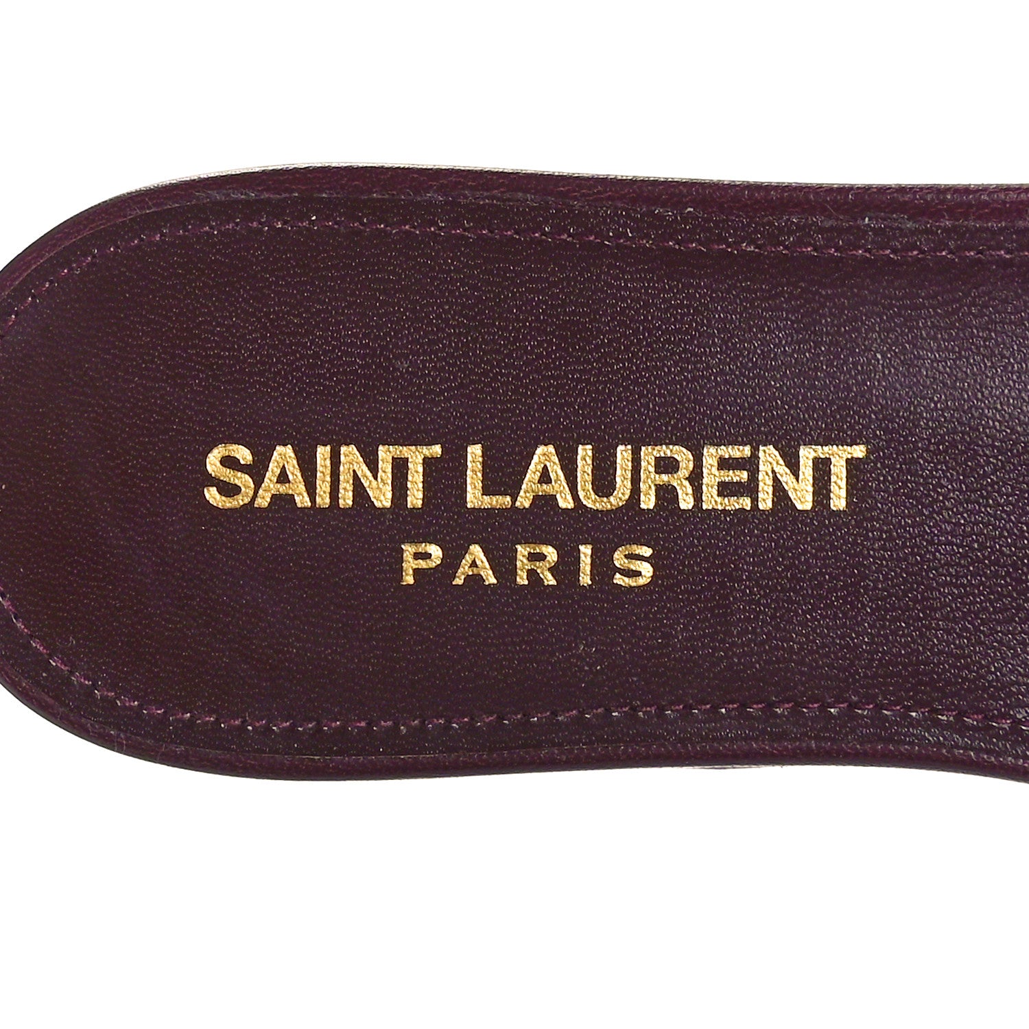 Saint Laurent Incrociato Muriel Bianca Slide Sandals 36.5 Wine Red 7 of 9