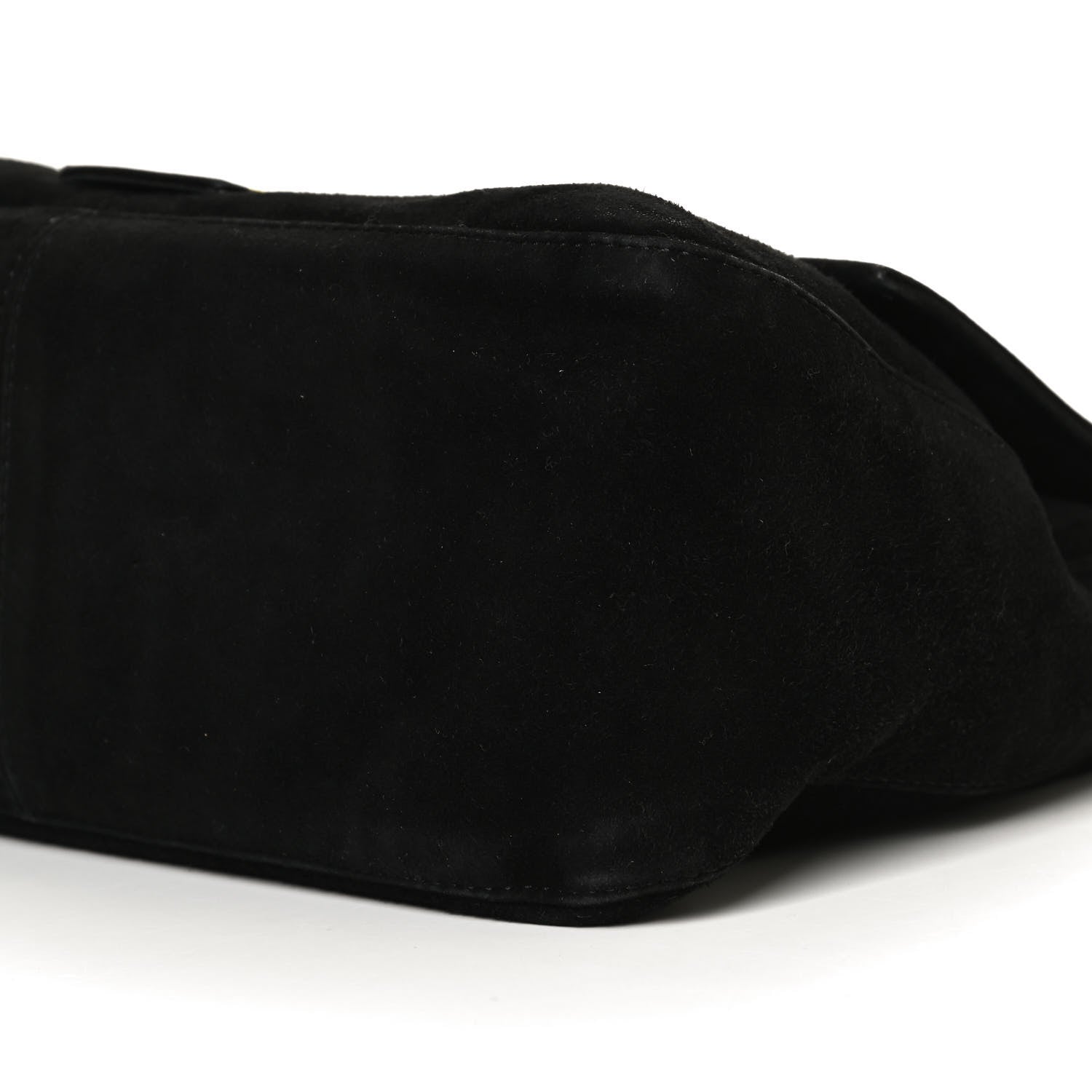Fendi Suede Calfskin Mama Baguette Black 8 of 10
