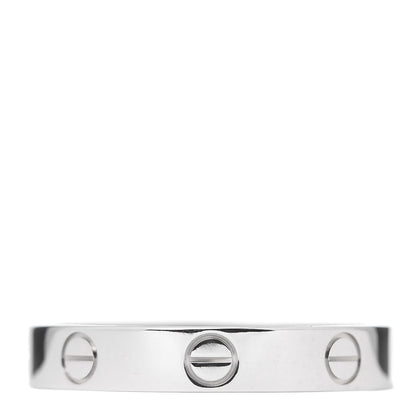 Cartier 18K White Gold 3.5mm LOVE Wedding Band Ring 58 8.25 1 of 4