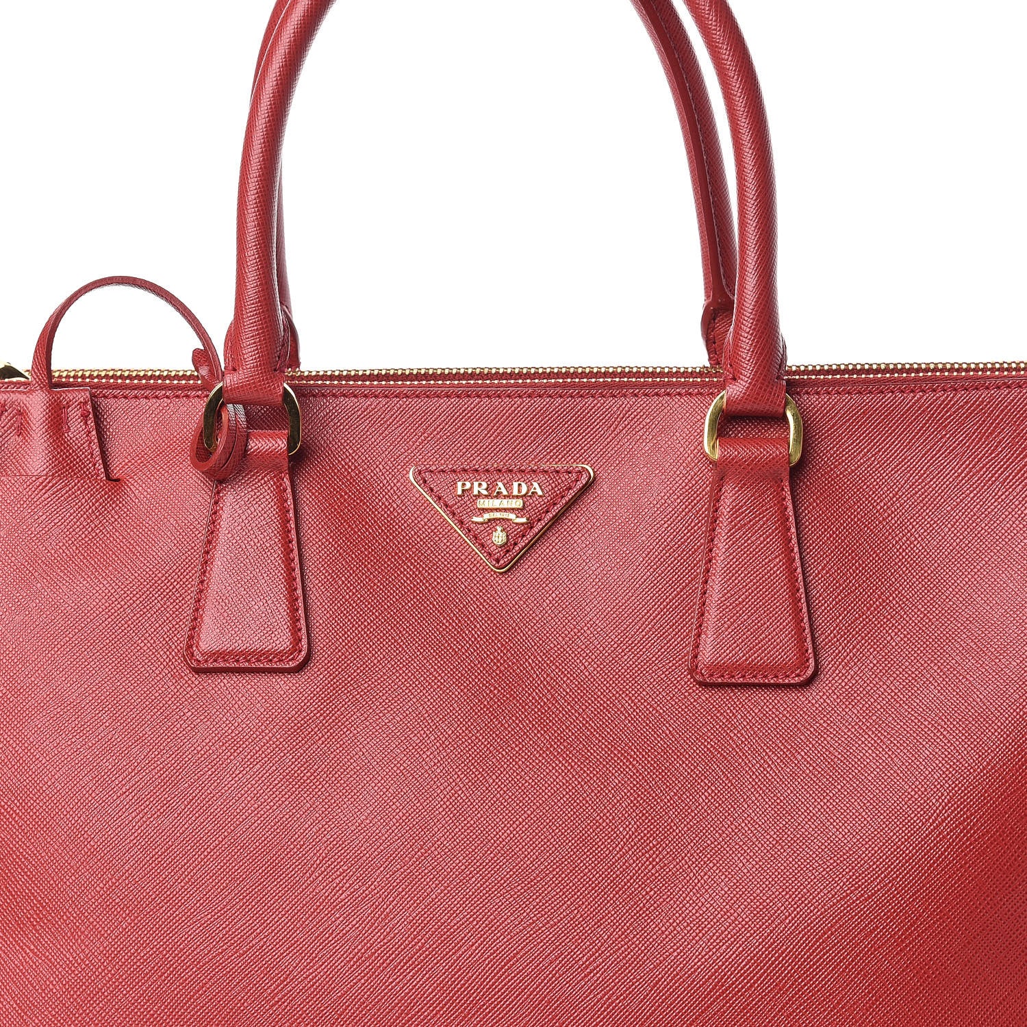 Prada Saffiano Large Galleria Double Zip Tote Fuoco 8 of 11