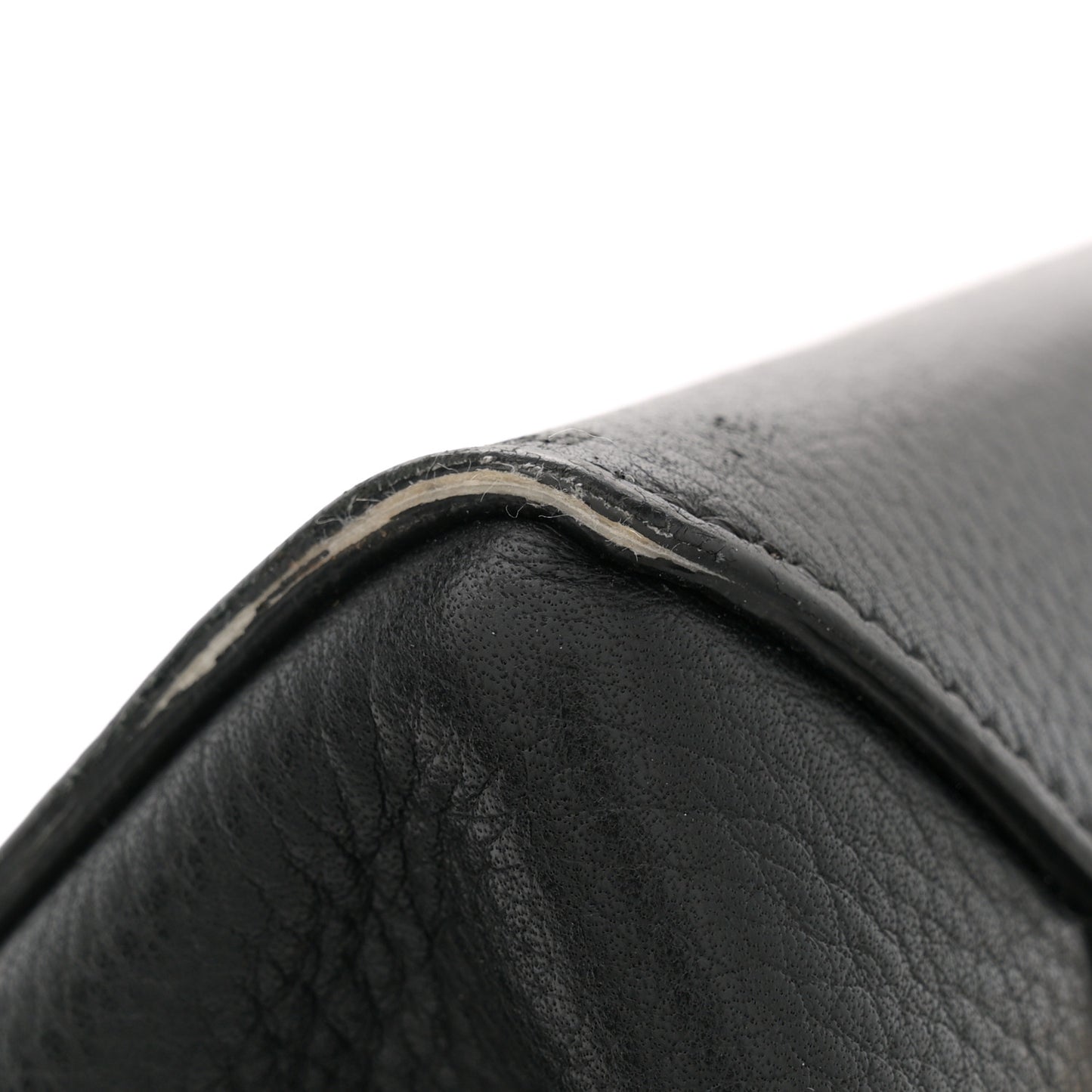 Drummed Calfskin Mini Belt Bag Black