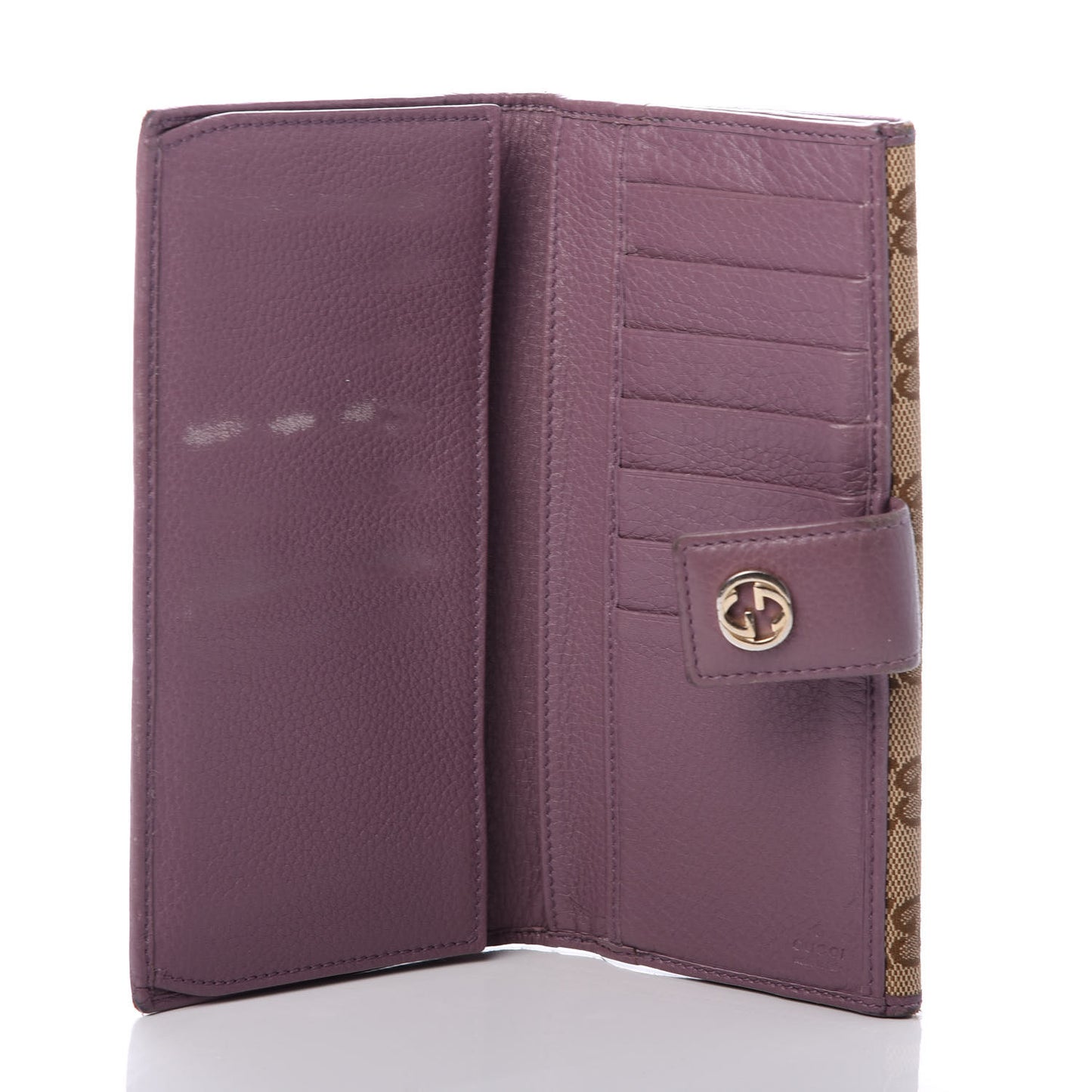 Monogram Cellarius Calfskin Miss GG Continental Wallet Beige Ebony Lilac