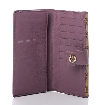 Gucci Monogram Cellarius Calfskin Miss GG Continental Wallet Beige Ebony Lilac 5 of 7