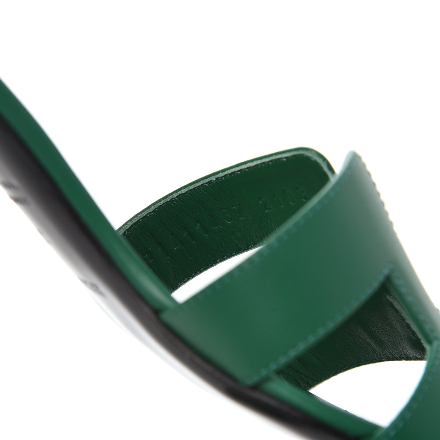 Calfskin Oasis Sandals 37 Vert Emeraude