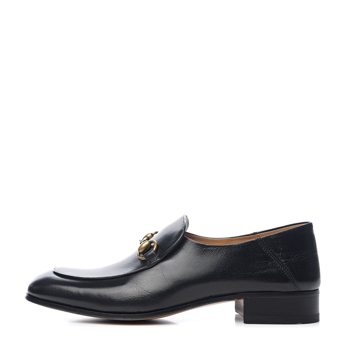 Goatskin Mens Horsebit Loafers 8.5 Black