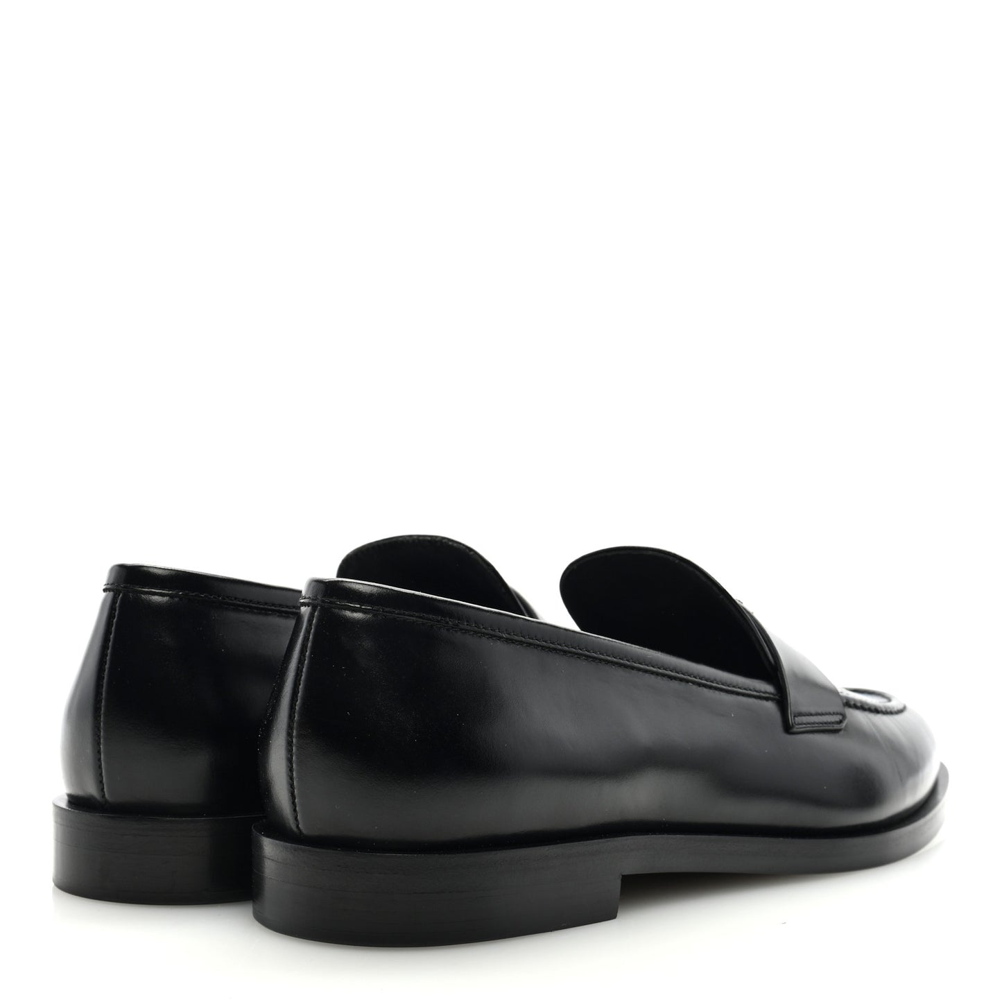 Shiny Calfskin CC Moccasin Loafers 39.5 Black