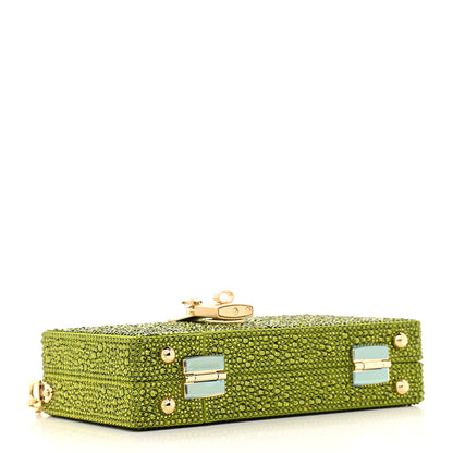 Dolce & Gabbana Satin Crystal Embellished Box Clutch 4 of 9