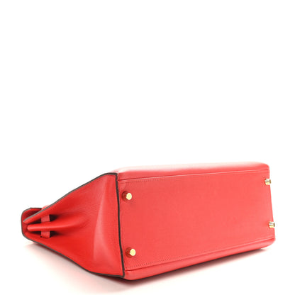 Hermes Epsom Kelly Sellier 32 Rouge Casaque 4 of 11