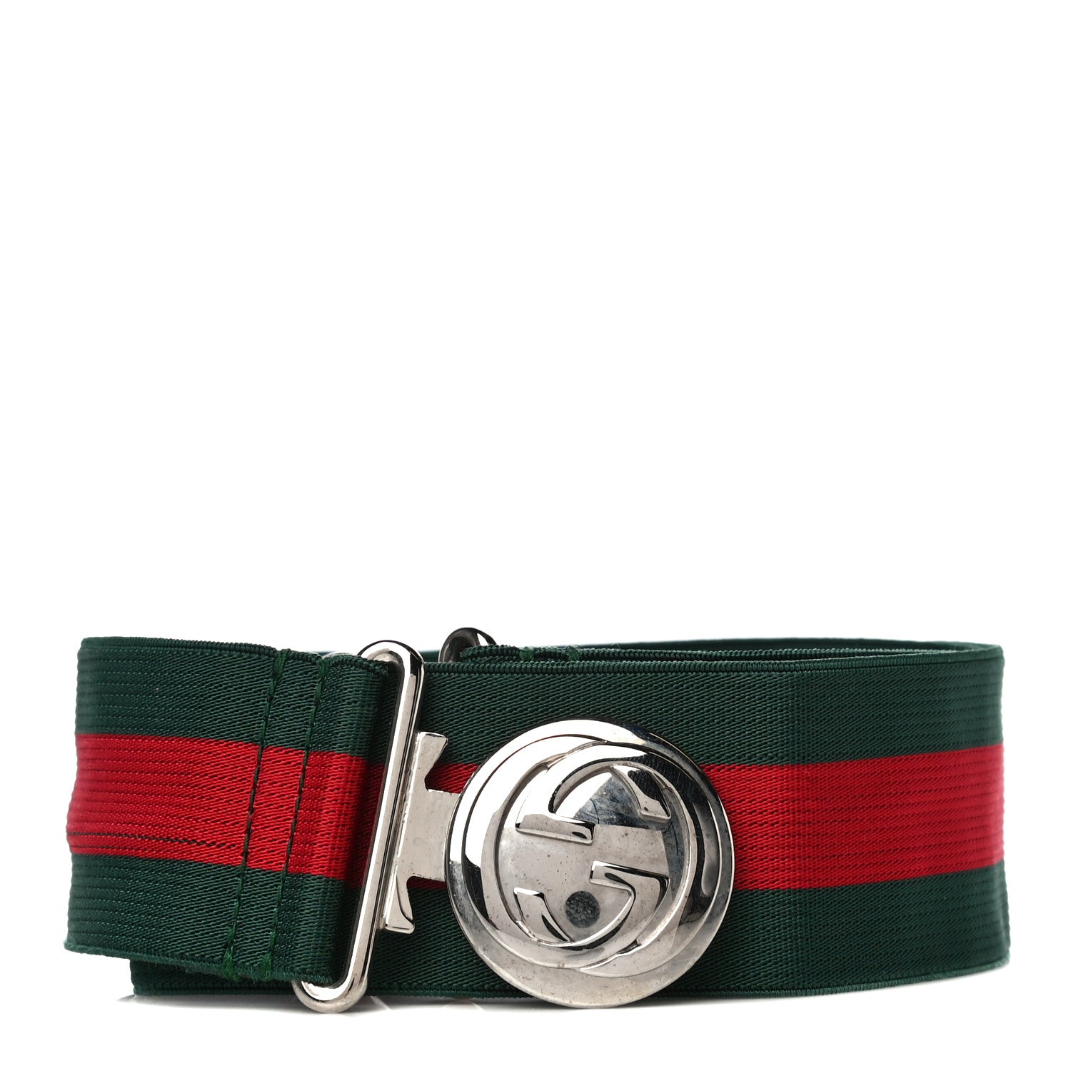 Gucci Nylon Web Belt 80 32 Red Green 1 of 9