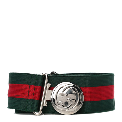Gucci Nylon Web Belt 80 32 Red Green 1 of 9