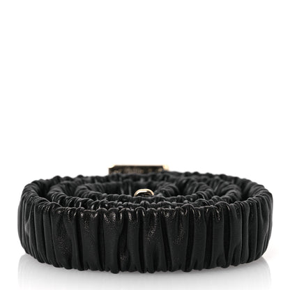 Chanel Lambskin Ruched CC Belt 75 30 Black 2 of 4