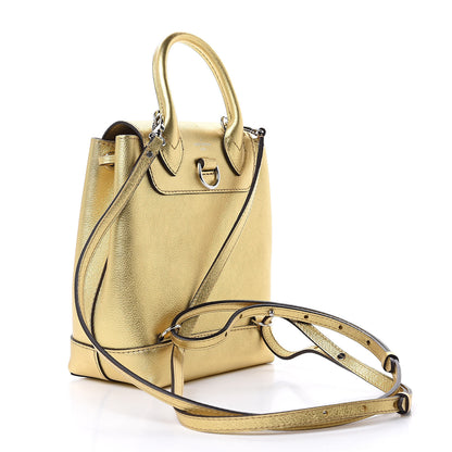 Louis Vuitton Metallic Calfskin Lockme Mini Backpack Gold 3 of 9