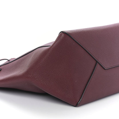 Celine Soft Grained Calfskin Small Belt Cabas Phantom Burgundy 8 of 10