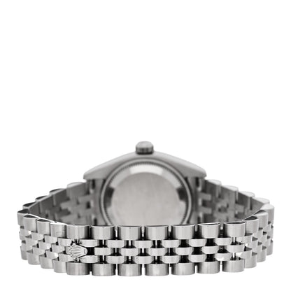 Rolex Stainless Steel 18K White Gold Diamond 26mm Oyster Perpetual Datejust Watch Silver Jubilee 179174 3 of 5