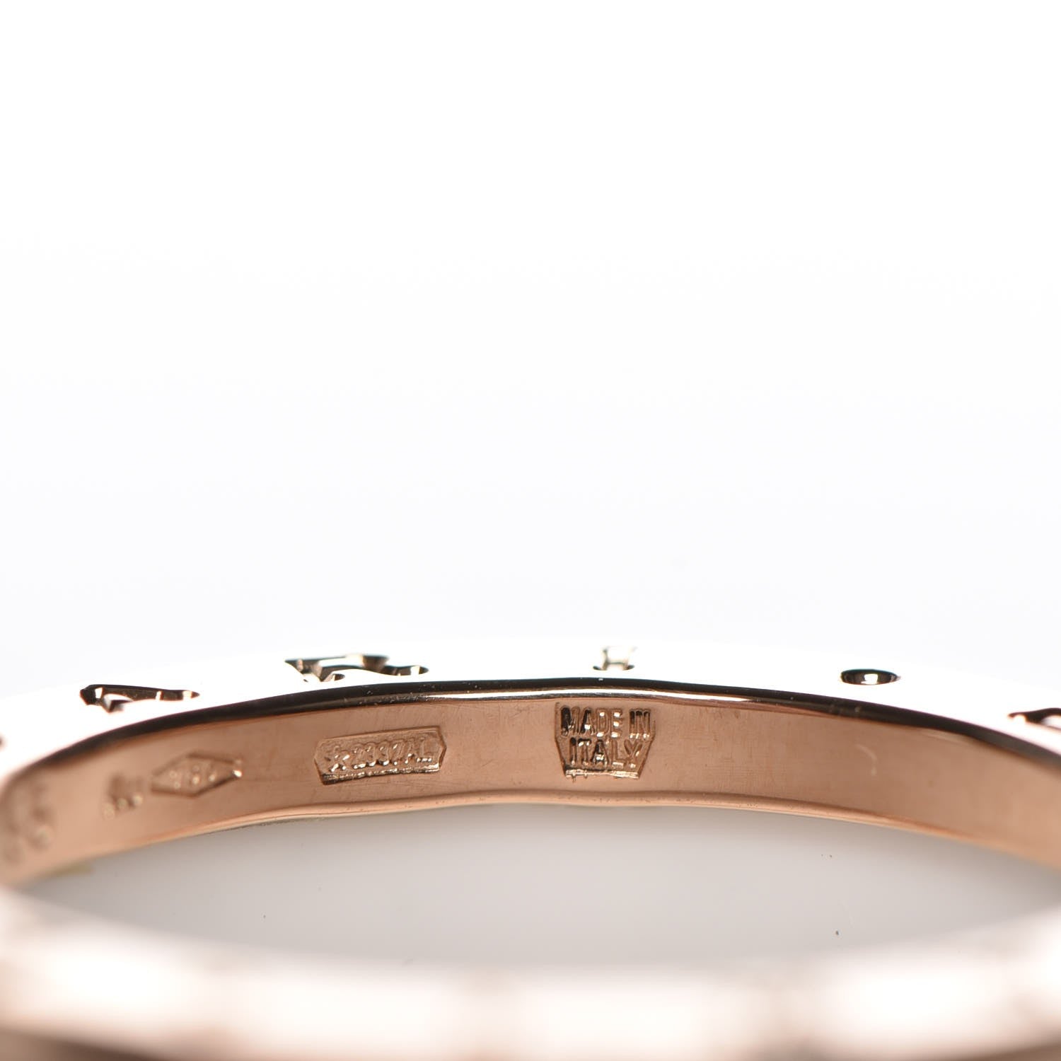 Bulgari 18K Rose Gold White Ceramic B.Zero1 Four-Band Ring 55 7.25 6 of 6